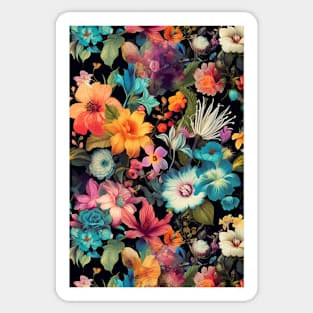 Tropical Summer Flower Pattern 3 Sticker